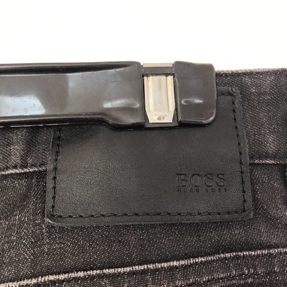 Hugo Boss Men's Slim Fit Charcoal Black Jeans - Size 34/34 - Picture 10 of 10